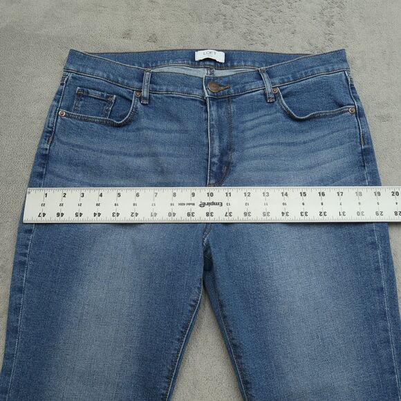 Loft Jeans Women's Size 12P Blue High-Rise Bootcut Denim 27" Inseam Stretch - Picture 7 of 16
